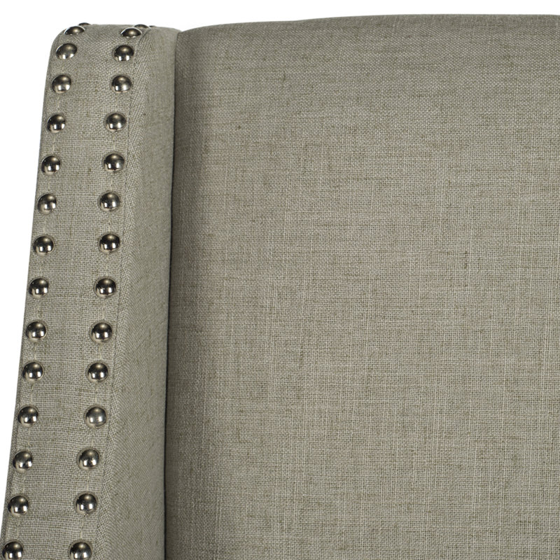 Stirling Upholstered Counter Stool with Solid Wood Frame, Light Gray, Counter Stool (25.5" Seat Height)