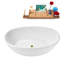 Baignoire autoportante 59 po avec plateau interne 59 po Streamline-101412922