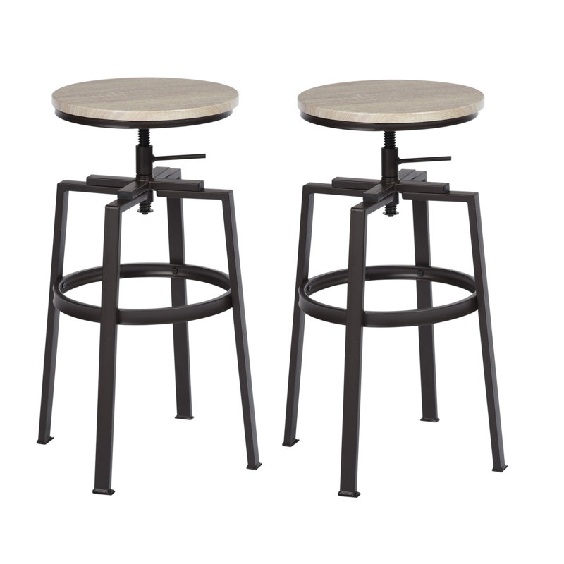 Tabouret tournant à hauteur réglable Glassburn