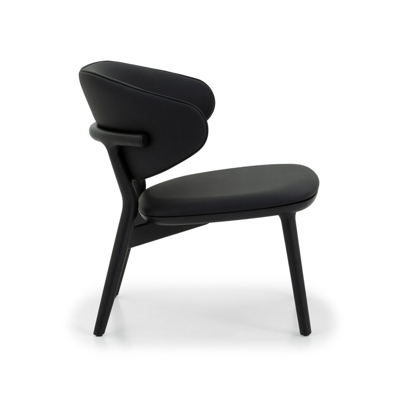 Soren Lounge Chair, Midnight Vegan Leather, Matte Black