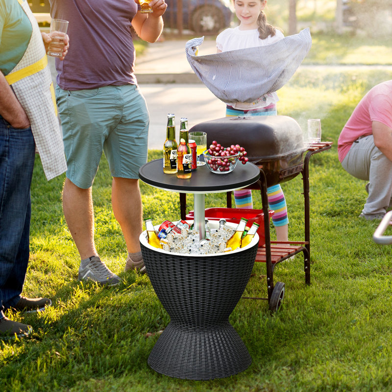 Joziyah Plastic Ice Bucket, Black