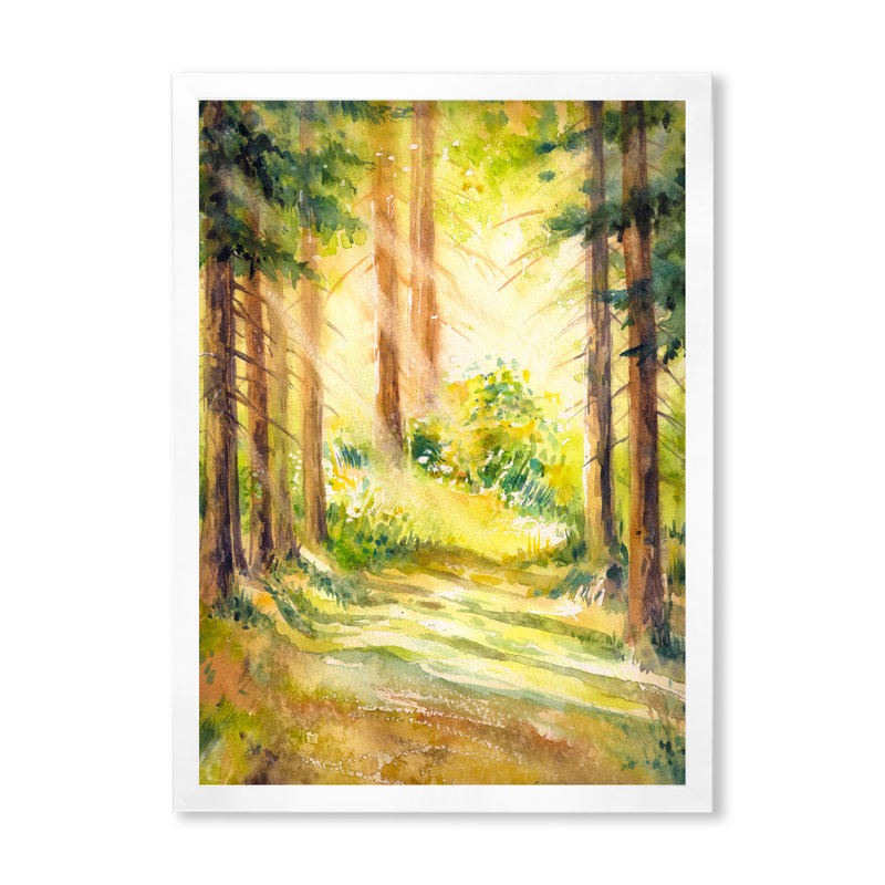 «Summer Forest Landscape», reproduction d'art sur toile traditionnelle, Impression blanche sur toile encadrée