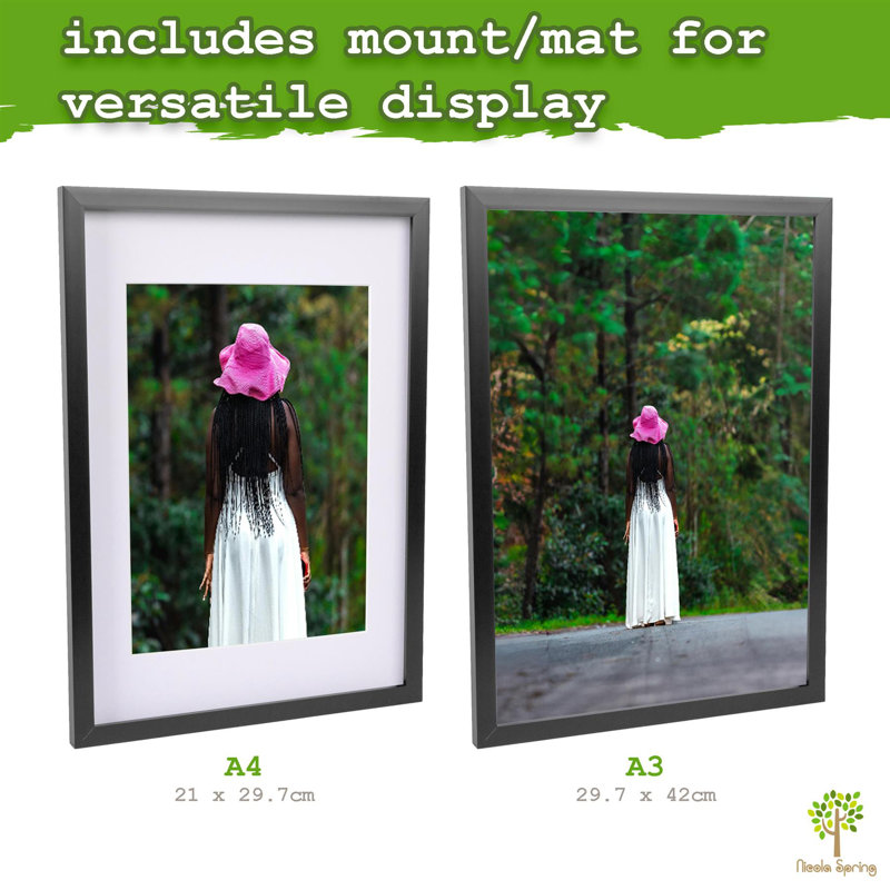 Acrylic Picture Frame - Set of 3, Black