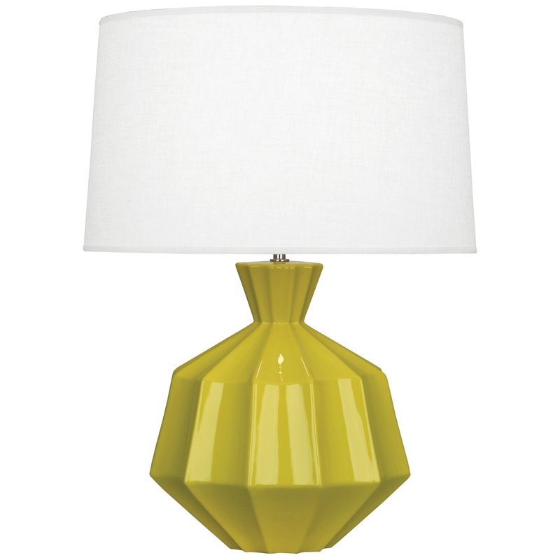 Orion 27" Table Lamp, Citron, 27" H x 19.5" W x 19.5" D