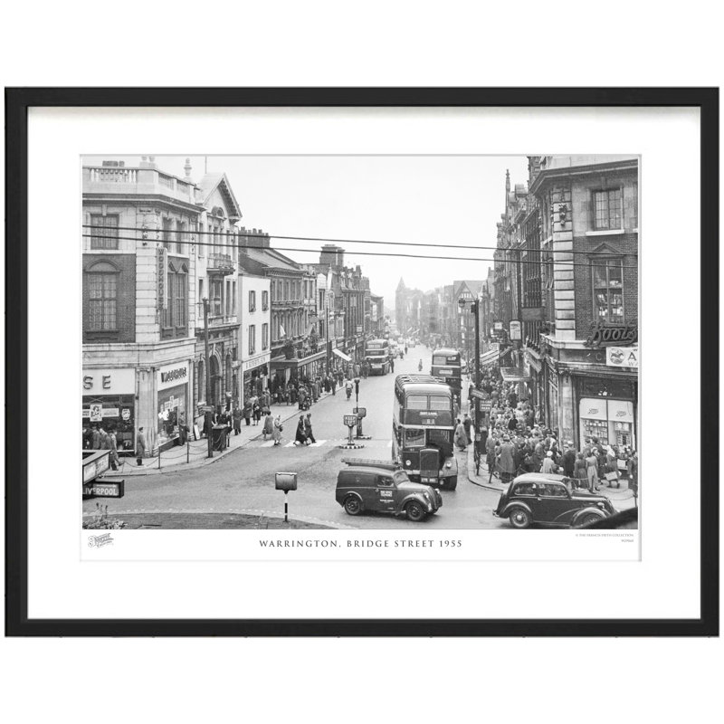 Warrington, Bridge Street 1955 - Single Picture Frame Print, 60cm H x 80cm W x 2.3cm D