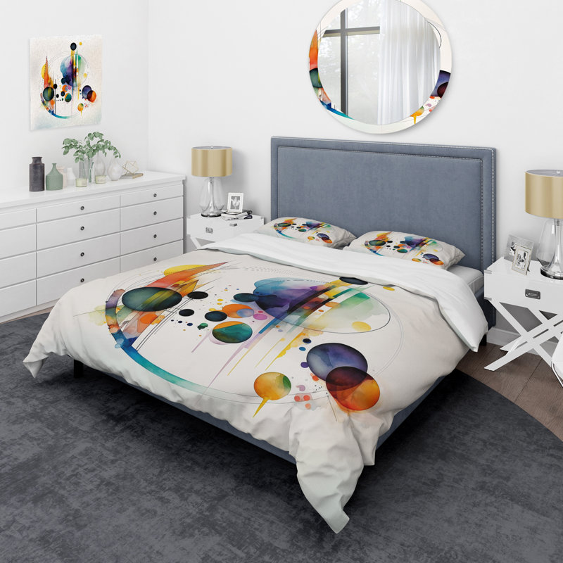 Ensemble de housse de couette géométrique multicolore, Housse de couette très grand et 2 très grandes t
