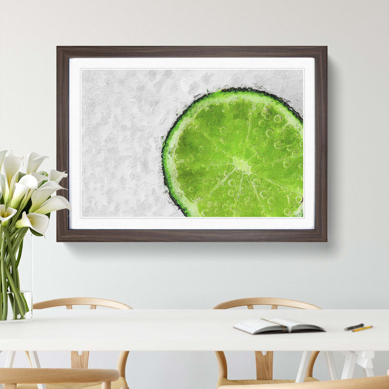 Slice of Line - Picture Frame Painting Print, 36cm H x 48cm W x 2cm D, Walnut Framed