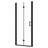 30" W x 72" H Bifold Pivot Shower Door with 1/4" Tempered Glass, Stainless Steel Matte Black Frame-100751564