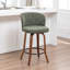 Tabouret de comptoir pivotant rembourré avec structure en bois Devaney-123161751
