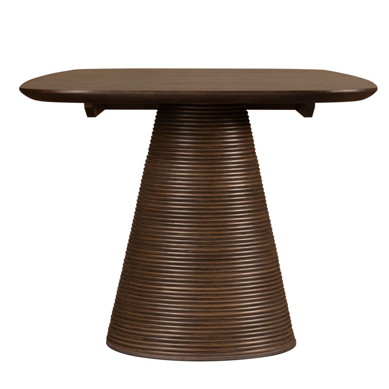 Creighton 96" Dining Table Medium Cinder Wood Finish, Modern Design