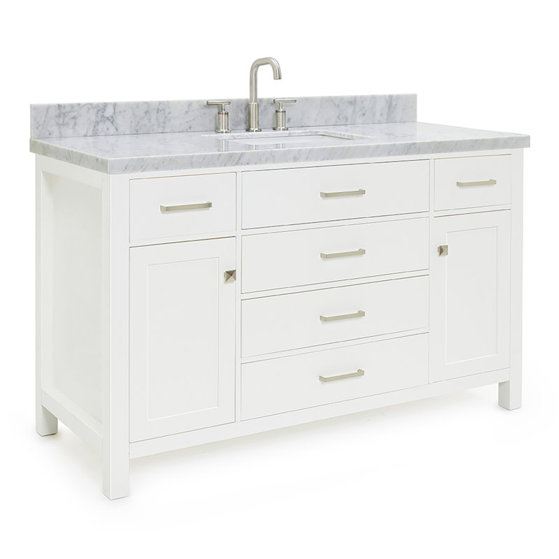 Ensemble de meuble-lavabo simple 55 po Abbate, Blanc