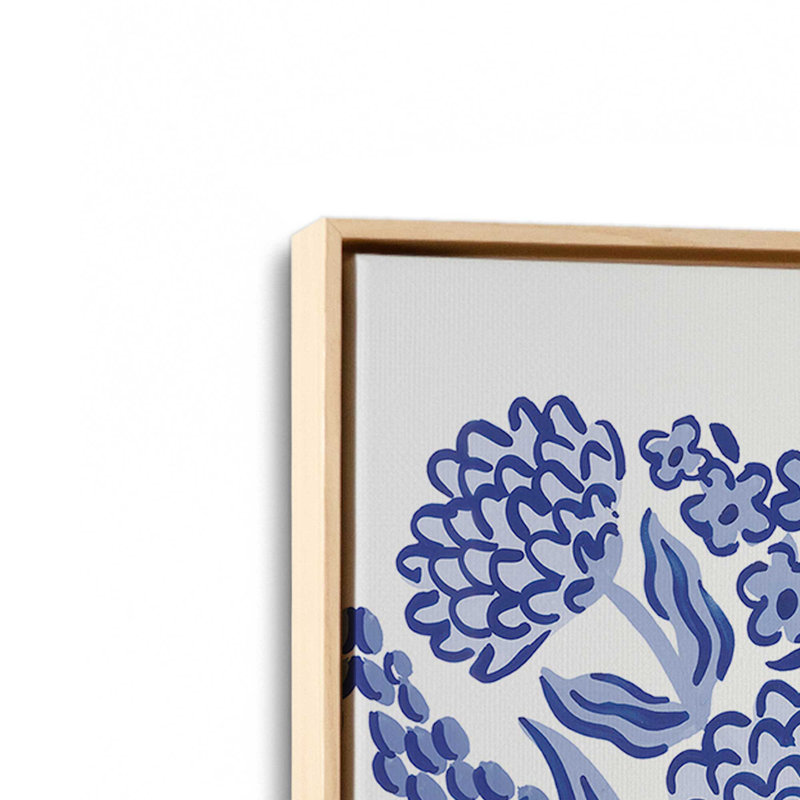 «Blue Reverie III» par Laura Marshall, reproduction d'art, H 48 po x l 36 po, Cadre flottant, Tanné