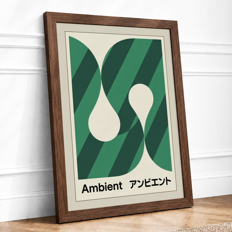 Ambient Pears Geometric - Framed Print, Walnut, A1 - 84.1 x 59.4 cm