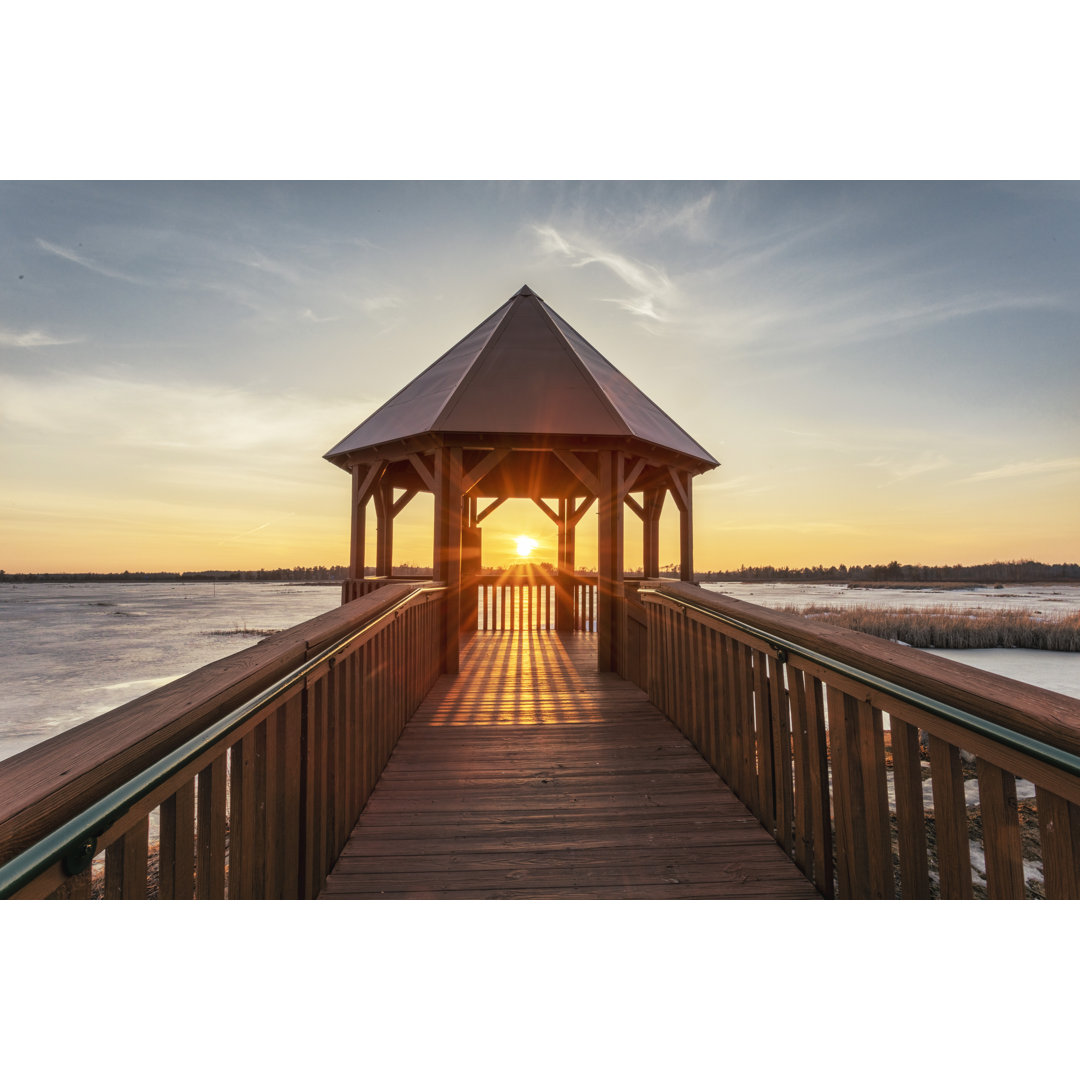 Houghton Lake bei Sonnenuntergang von Wiltser - Drucken