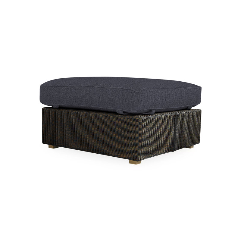 Hamptons Outdoor Ottoman, Cottage Pepper, Mink