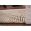 Tapis oriental rayé marocain en laine ivoire 3 x 6