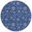 Tapis bleu marine flocon de neige Xhevrie intérieur / extérieur lavable à la machine-1814977324
