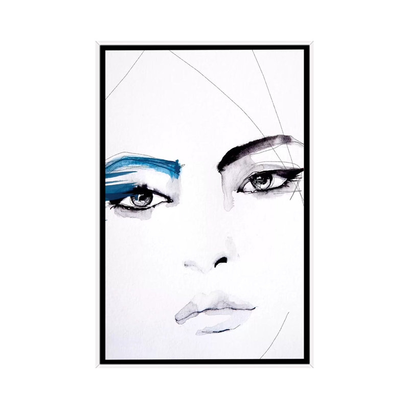 Untitled 1 Piece Painting on Canvas, 66.04 cm H x 45.72 cm W, White Framed Canvas