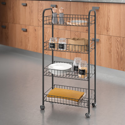 Ascona Lava All-Purpose Trolley, 4 Units, Black