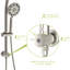 Douche multifonctionnelle: pomme de douche à effet de pluie de 4,7 po, douche à main 7 po, pomme de douche à main coulissante et réglable, finition, support de bar-115806953