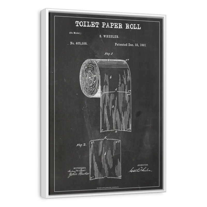 Rouleau de papier hygiénique BW Monténégro, 21 po x 31 po, Cadre flottant blanc