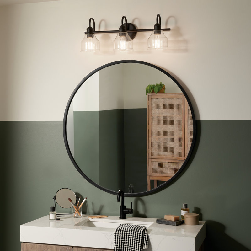 Éclairage pour salle de bain 3 lumières Antioch, Bronze vieilli