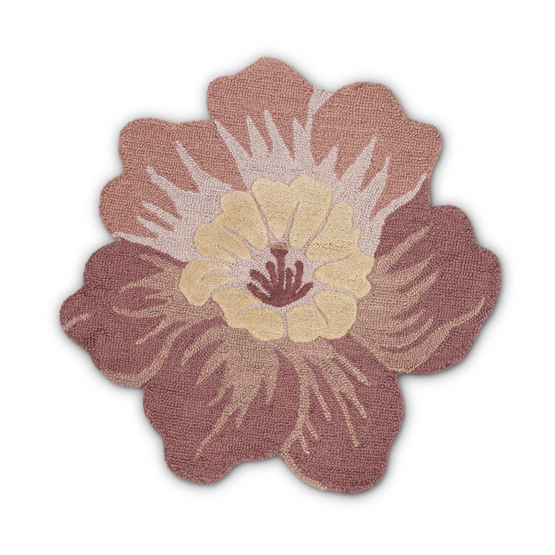 Violet Hand-Tufted Wool Nursery Rug (36" Round)