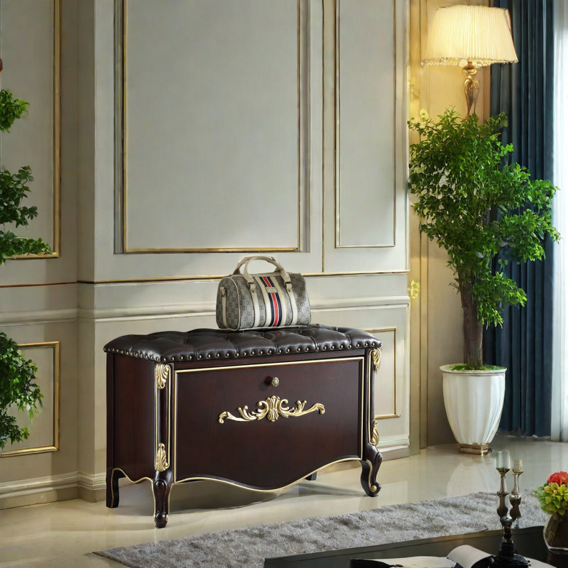 6 Pair Solid Wood Shoe Storage Bench