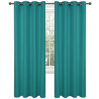 Thermal Insulated Room Darkening Grommet Curtain Panels (Set of 4)