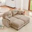 Canapé modulaire en chenille 2 places avec 2 coussins et 2 repose-pieds