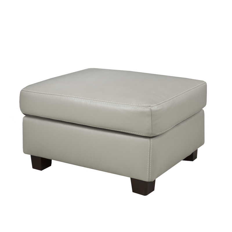 Repose-pieds Lynsey, Cuir gris nuage