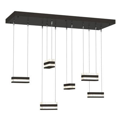 Stacks 6-Light LED Pendant - Clear Glass