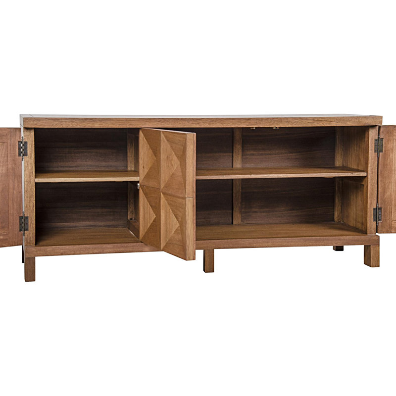 Quadrant 76'' Solid Wood Sideboard, Dark Walnut