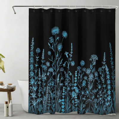 Rideau de bain Abstract Brushstroke 72 x 72 pouces (180 x 180 cm), avec des teintes roses, et des crochets