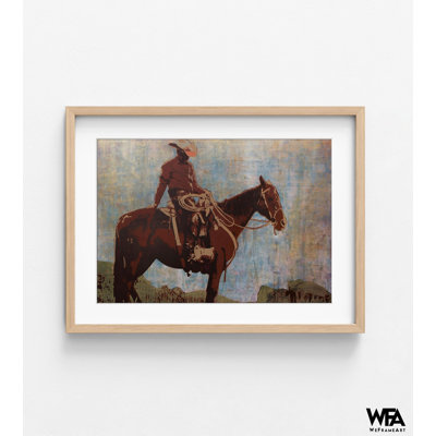 Cowboy, reproduction d'art encadrée, art mural occidental, art mural Cowboy, impression d'art mural cheval, art mural surdimensionné, art mural surdimensionné