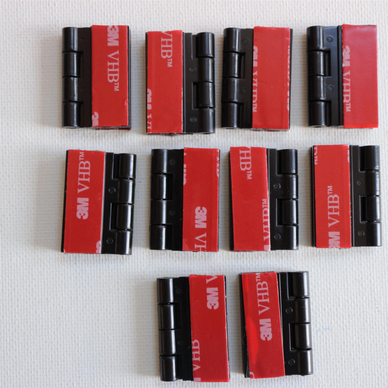 Acrylic Hinges - No Glue Required Plastic 32mm, Black
