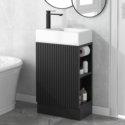 Meuble-lavabo avec lavabo et tablette à deux niveaux 18,6 po Roomfitter