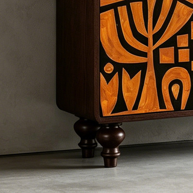 Rangement pour vestibule en bois massif, Brown