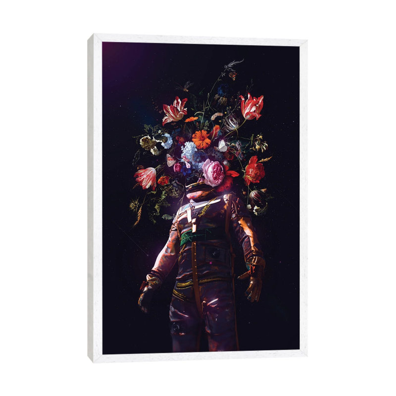 Full Bloom II 1 Piece Wall Art on Canvas, 101.6cm H x 66.04cm W x 3.81cm D, White Framed