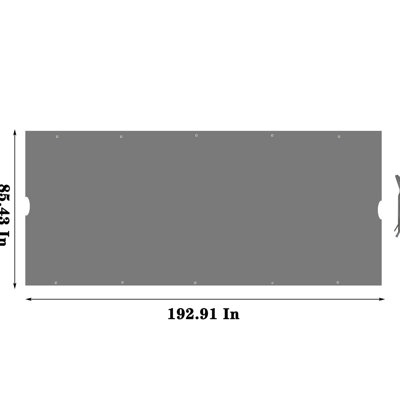 Toile de remplacement grise pour pergola extérieure incurvée de 3,66 m x 2,74 m. Fabriqué en matériau hydrofuge et résistant à la décoloration. Deux stores rétractables disponibles. Installation facile. Convient aux pergolas.
