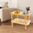 2 Tier Rattan Simple Side Table Coffee Table With Wheels