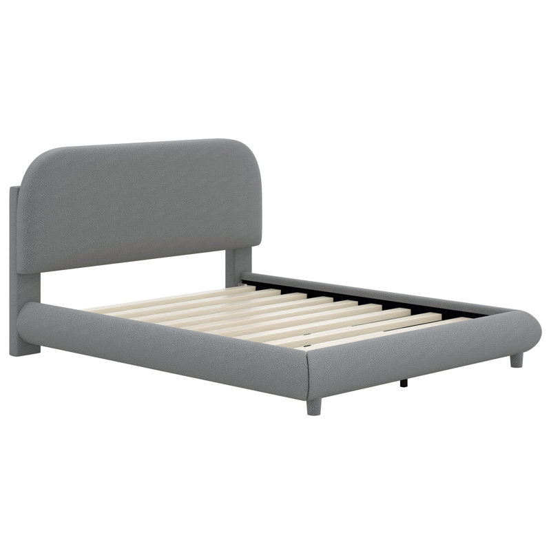 Mexhide Upholstered Platform Bed, Gray