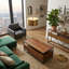 Table basse en bois d'acacia massif avec rangement Hadaway