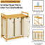 Rangement en bambou pour panier à linge-128614595