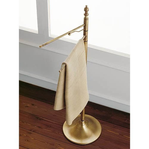 Grand porte-serviettes autoportant double, Bronze