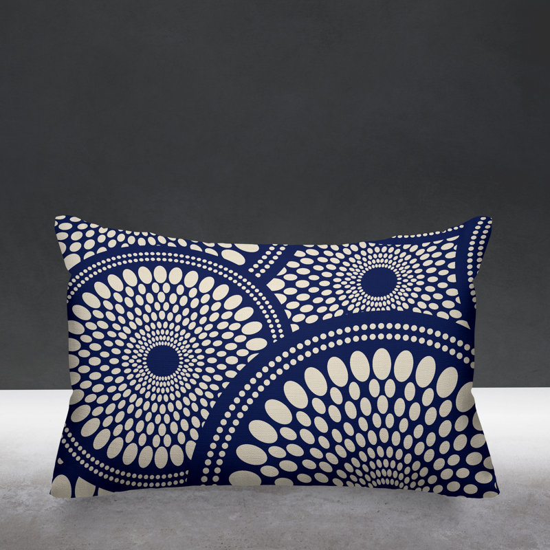 Housse et insert de coussin rectangulaire d'extérieur Penn, Bleu marine