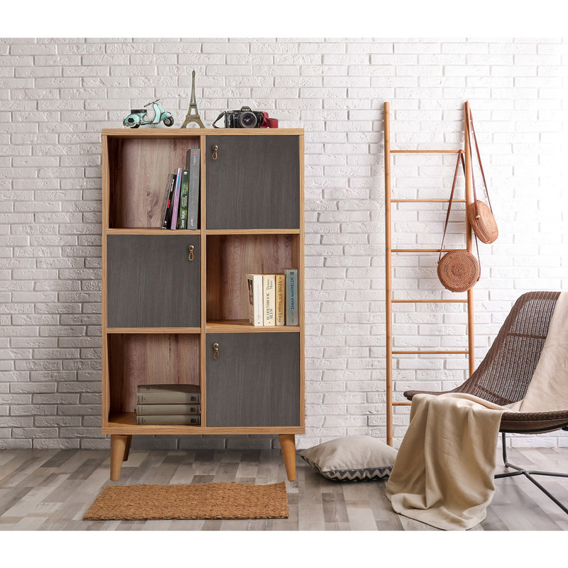 Storage Bookcase, Natural/Grey