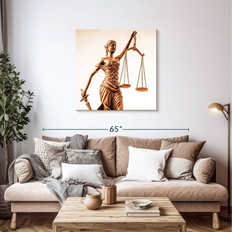 Statuette Alcaraz Lady Justice, H 36 po x l 36 po