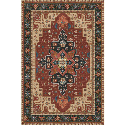 Tapis antidérapant intérieur et extérieur à motif floral lavable