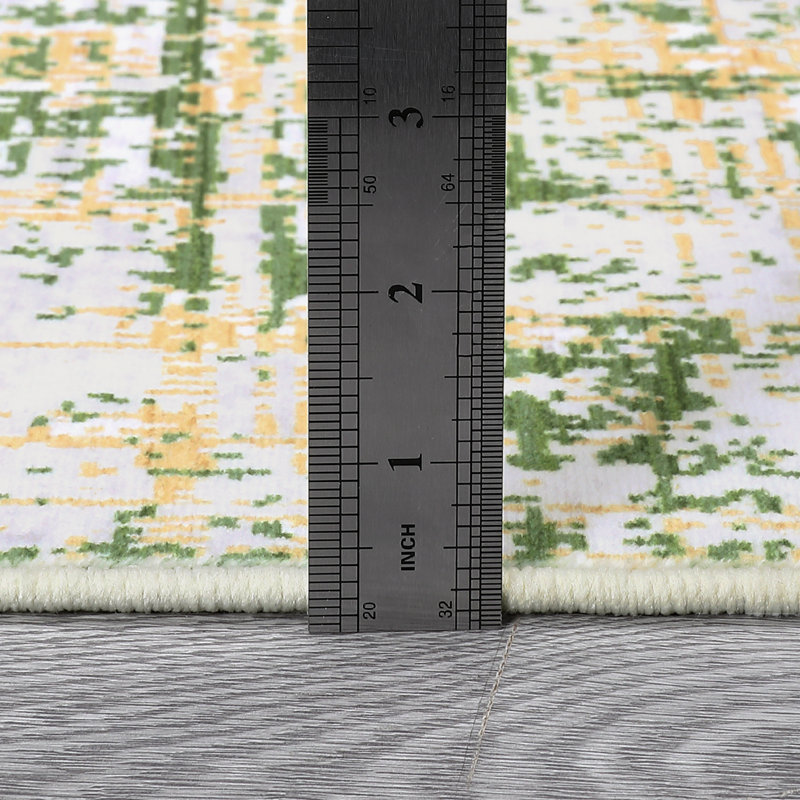 Abstract Machine Washable Area Rug Low Pile Non Slip Modern Rug Foldable Stain Resistant Carpet for Living Room Bedroom Indoor Ultra Thin Mat